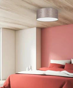 Różowa lampa sufitowa ze stylowym wzorem MLP7585 z serii ZIGGY | Kaja Oświetleni*Sklep Kaja Discount