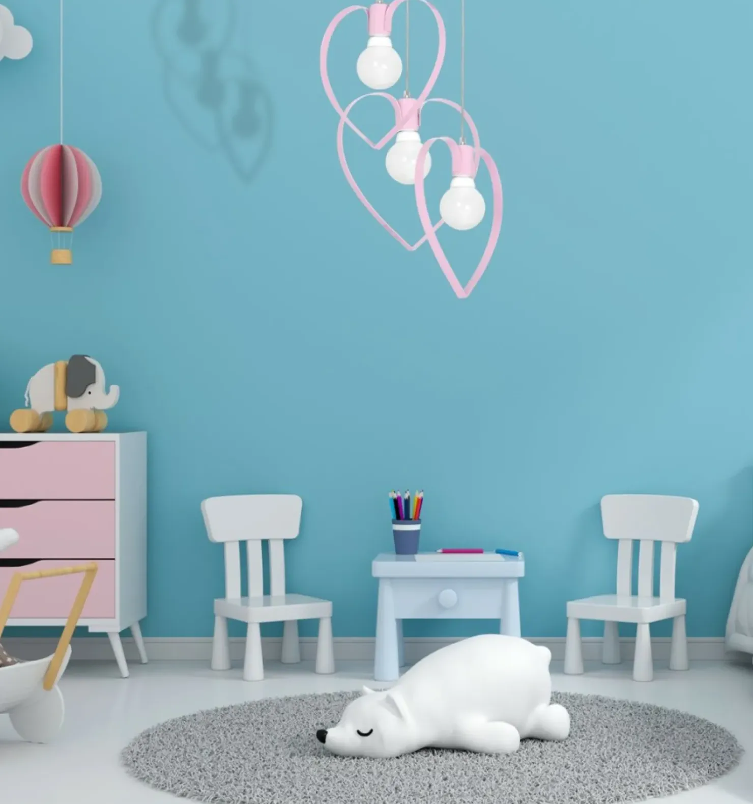 Sale Sklep Kaja Różowa lampa wisząca do pokoju dziewczynki MLP9954 AMORE | Kaja