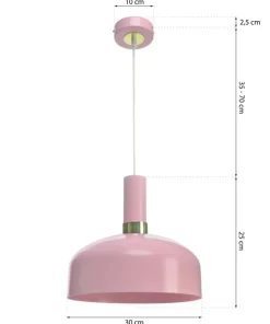 Cheap Sklep Kaja Różowa lampa wisząca z szerokim kloszem MLP6199 z serii MALMO | Kaja Oświetlenie