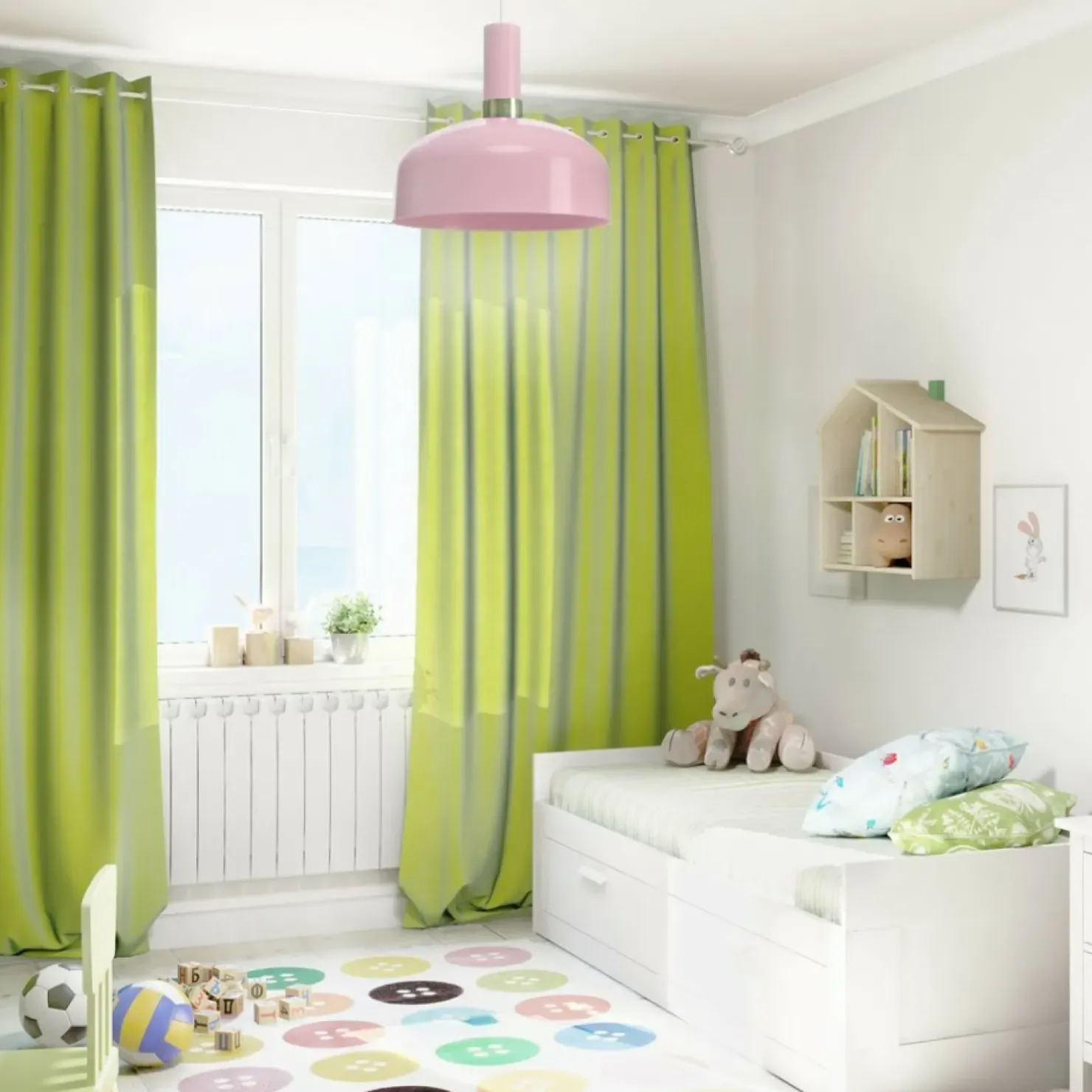 Cheap Sklep Kaja Różowa lampa wisząca z szerokim kloszem MLP6199 z serii MALMO | Kaja Oświetlenie