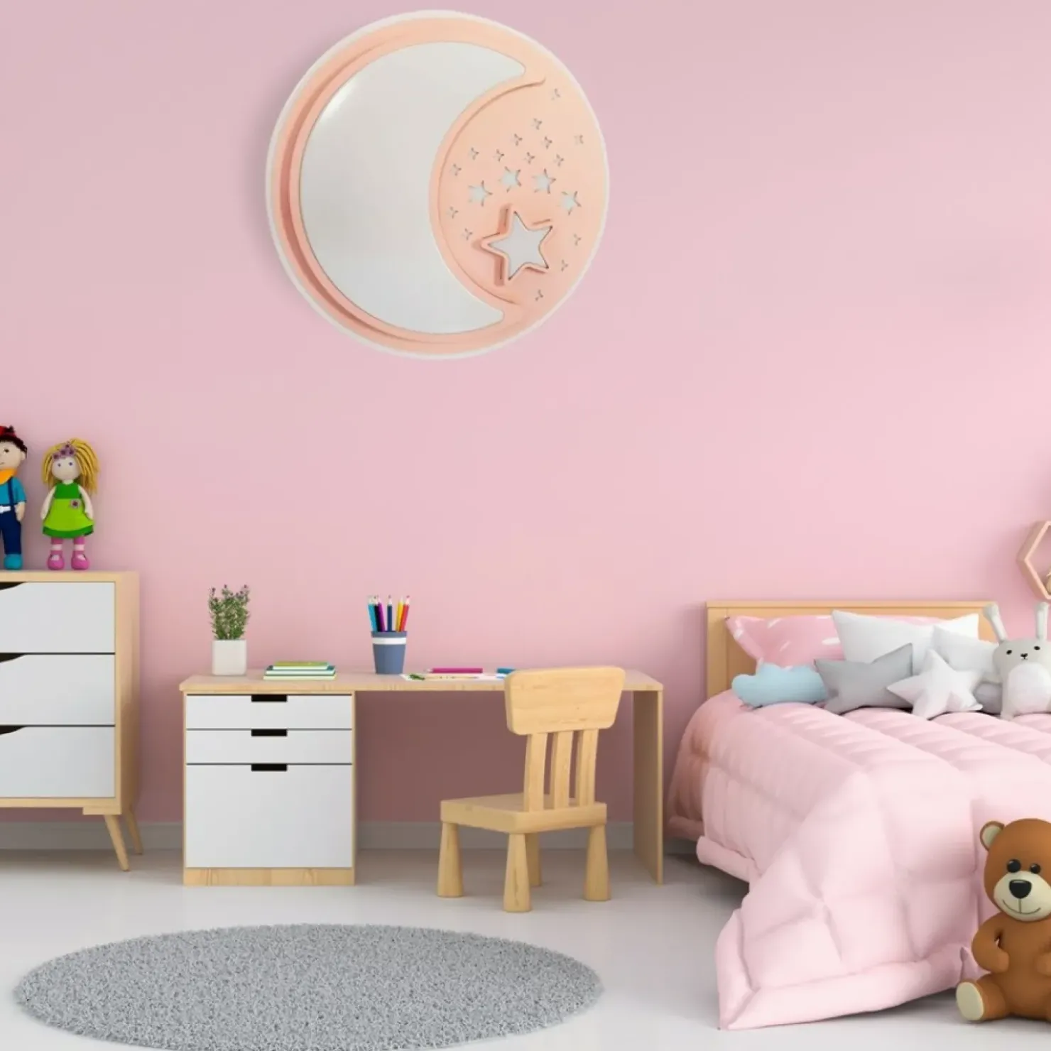 Różowy kinkiet, idealny do pokoju dziecięcego ML6184 z serii NOTE | Kaja Oświetl*Sklep Kaja Fashion