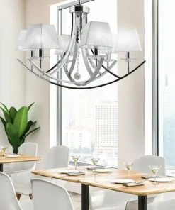 Rozłożysta, chromowana lampa wisząca 36-84579 VALENCIA | Kaja*Sklep Kaja Clearance