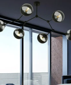 Cheap Sklep Kaja Rozłożysta, czarna lampa sufitowa z kloszami 1135/6 SPACE | Kaja