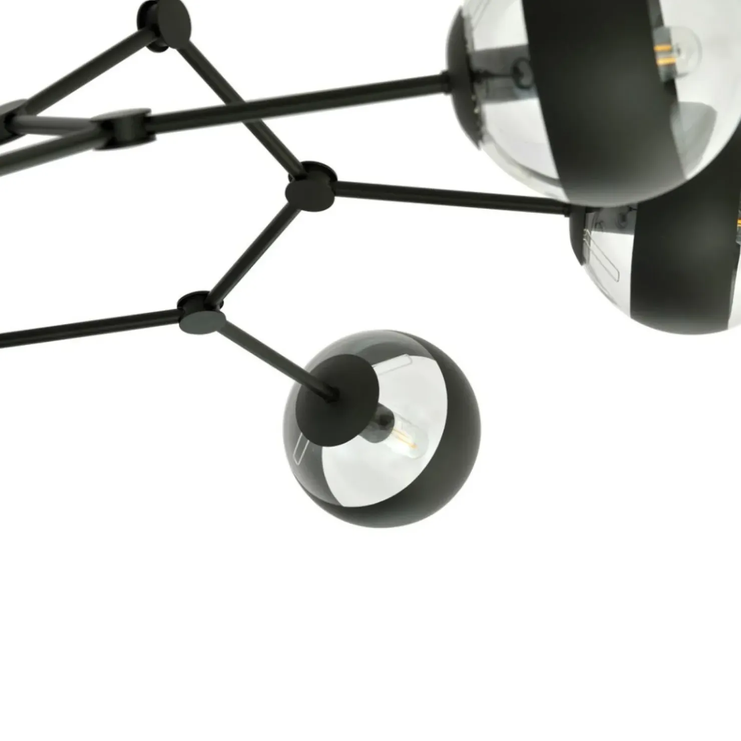 Cheap Sklep Kaja Rozłożysta, czarna lampa sufitowa z kloszami 1135/6 SPACE | Kaja