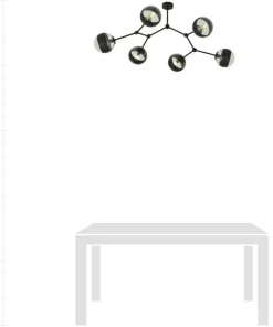 Cheap Sklep Kaja Rozłożysta, czarna lampa sufitowa z kloszami 1135/6 SPACE | Kaja