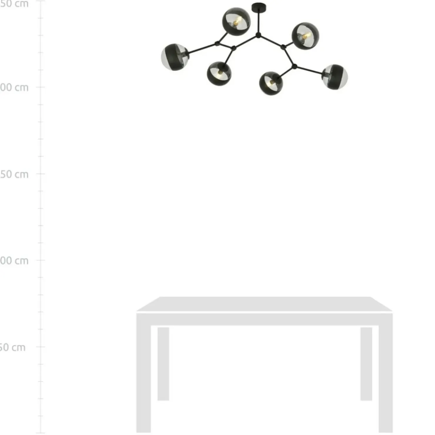 Cheap Sklep Kaja Rozłożysta, czarna lampa sufitowa z kloszami 1135/6 SPACE | Kaja