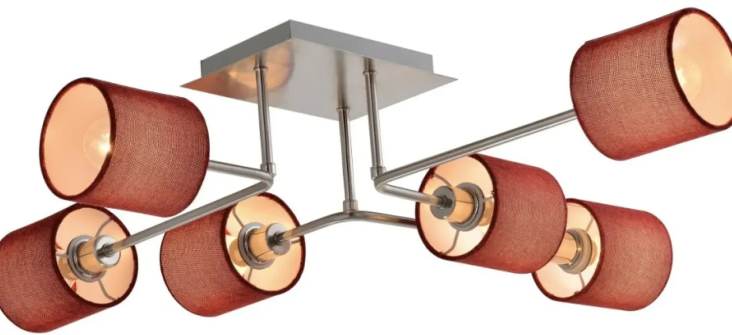 Discount Sklep Kaja Rozłożysta lampa sufitowa do salonu 36-70708 SAX | Kaja Oświetlenie satyna