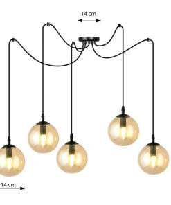 New Sklep Kaja Rozłożysta lampa wisząca z regulacją wysokości 938/5 | Kaja