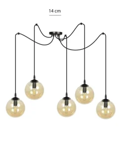 New Sklep Kaja Rozłożysta lampa wisząca z regulacją wysokości 938/5 | Kaja