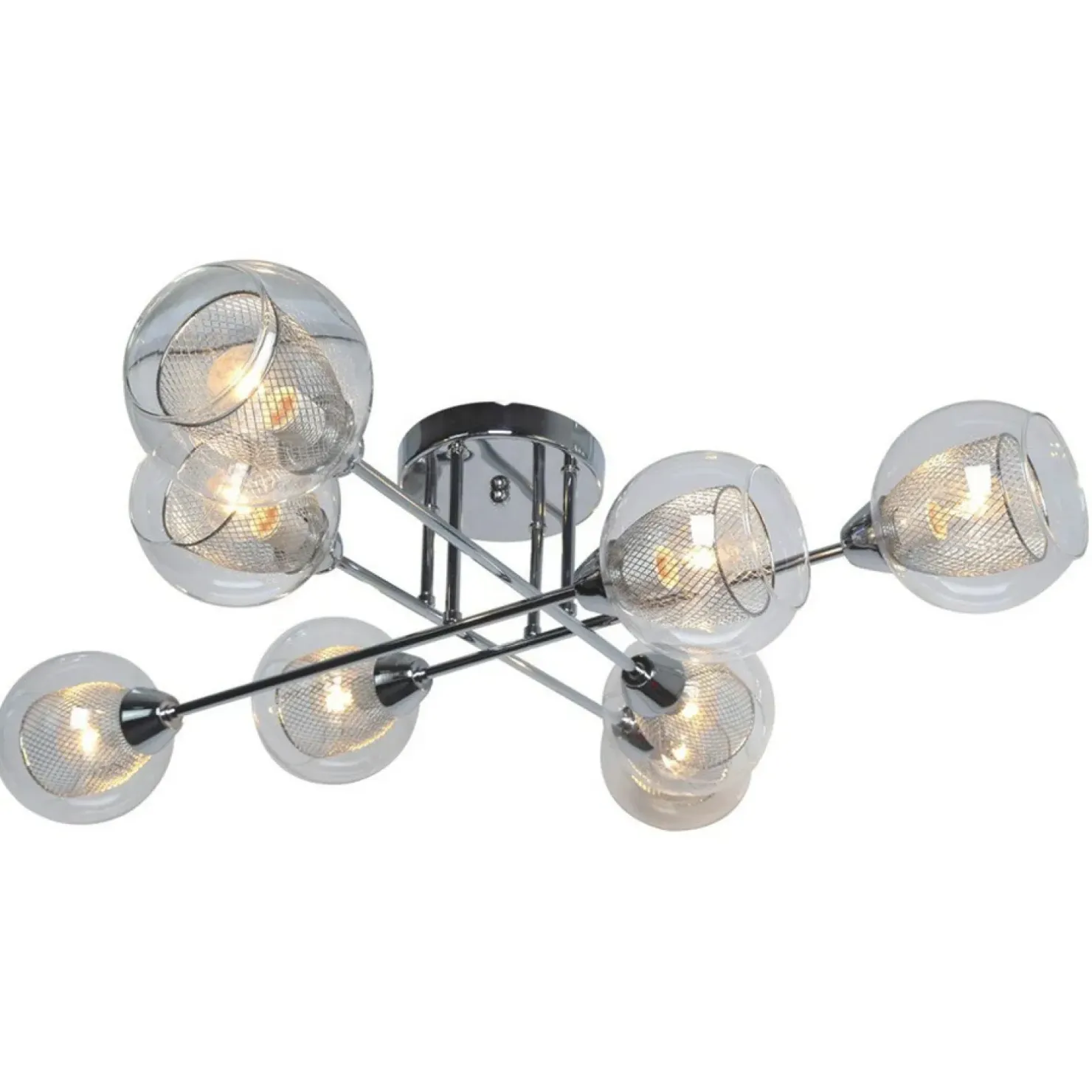 Online Sklep Kaja Rozłożysta, stylowa lampa sufitowa K-JSL-1302/8 FONS | Kaja chrom
