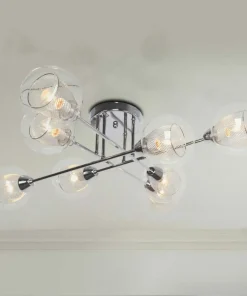 Online Sklep Kaja Rozłożysta, stylowa lampa sufitowa K-JSL-1302/8 FONS | Kaja chrom