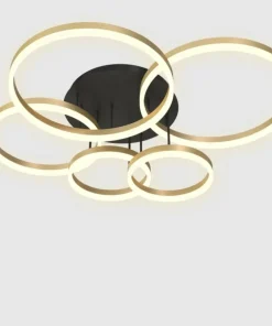 Shop Sklep Kaja Rozłożysta, złota lampa sufitowa LED WF 9049-601 PERPIGNON | Kaja