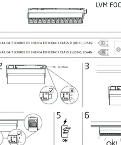 Ruchoma lampa do szyny magnetycznej 10145 LVM FOCUS OUT LED | Kaja*Sklep Kaja Cheap