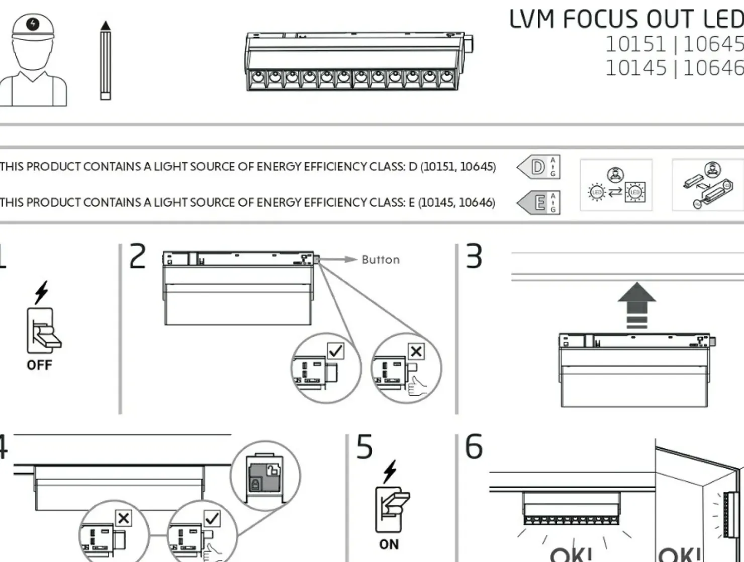 Ruchoma lampa do szyny magnetycznej 1F 10646 LVM FOCUS OUT LED | Kaja*Sklep Kaja Flash Sale