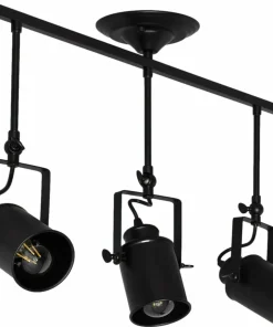 Shop Sklep Kaja Ruchome reflektory na długich zwisach ABR-RRT-C-3XE27 RETRO | Kaja czarny