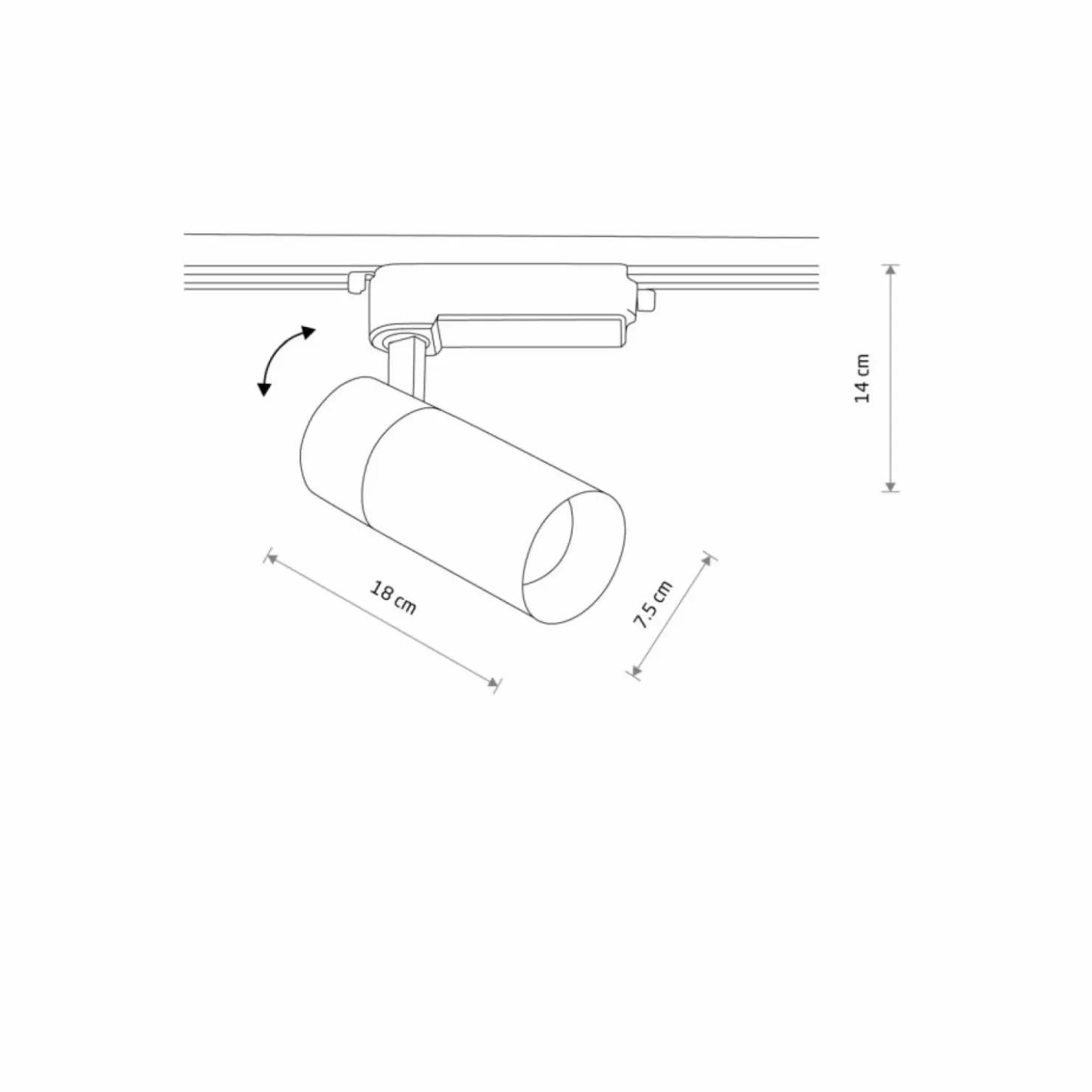 Ruchomy spot LED do szyny jednofazowej 10375 PROFILE TINOS LED | Kaja*Sklep Kaja Cheap