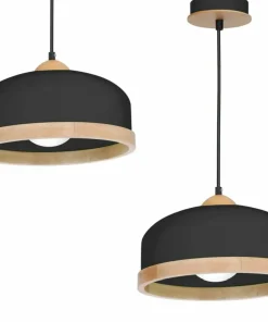 Hot Sklep Kaja Rustykalna, czarno-brązowa lampa wisząca MLP8851 STUDIO | Kaja
