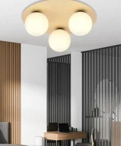 Hot Sklep Kaja Rustykalna, drewniana lampa sufitowa z kloszami 1142/3B KENZO | Kaja