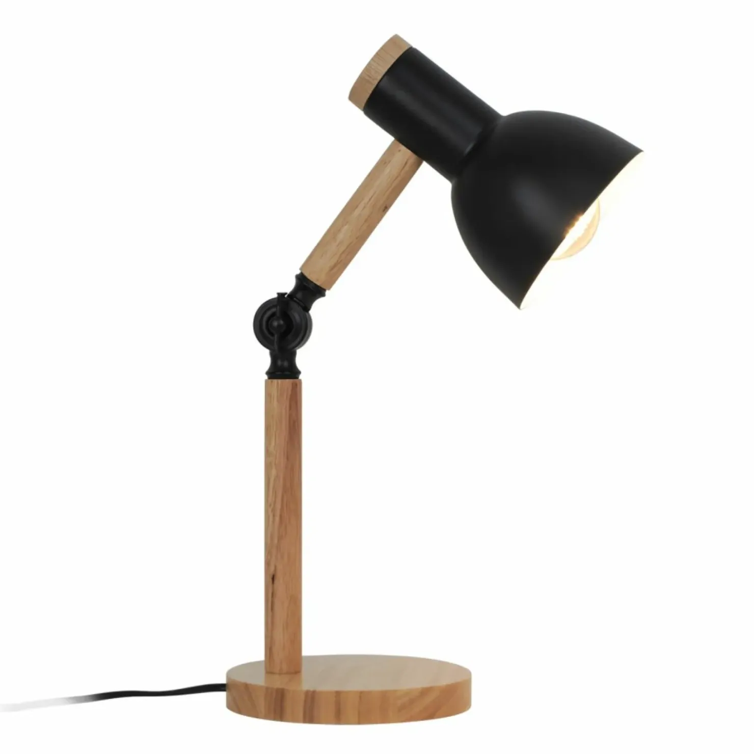 Rustykalna, drewniana lampka biurkowa T22004B-BLBALBO | Kaja*Sklep Kaja Cheap