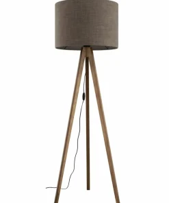 Rustykalna, drewniana lampa podłogowa TK 16019 GRAND ORZECH | Kaja*Sklep Kaja New