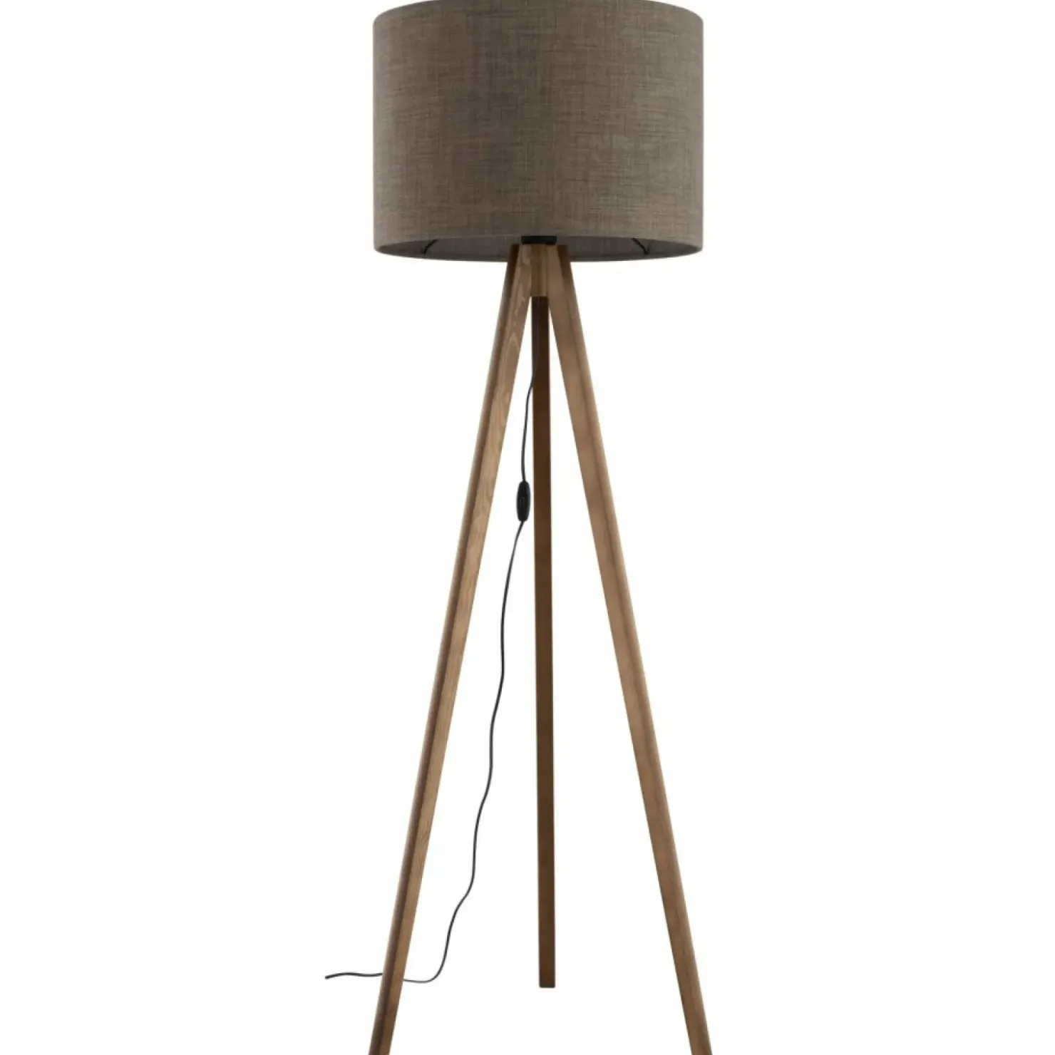 Rustykalna, drewniana lampa podłogowa TK 16019 GRAND ORZECH | Kaja*Sklep Kaja New