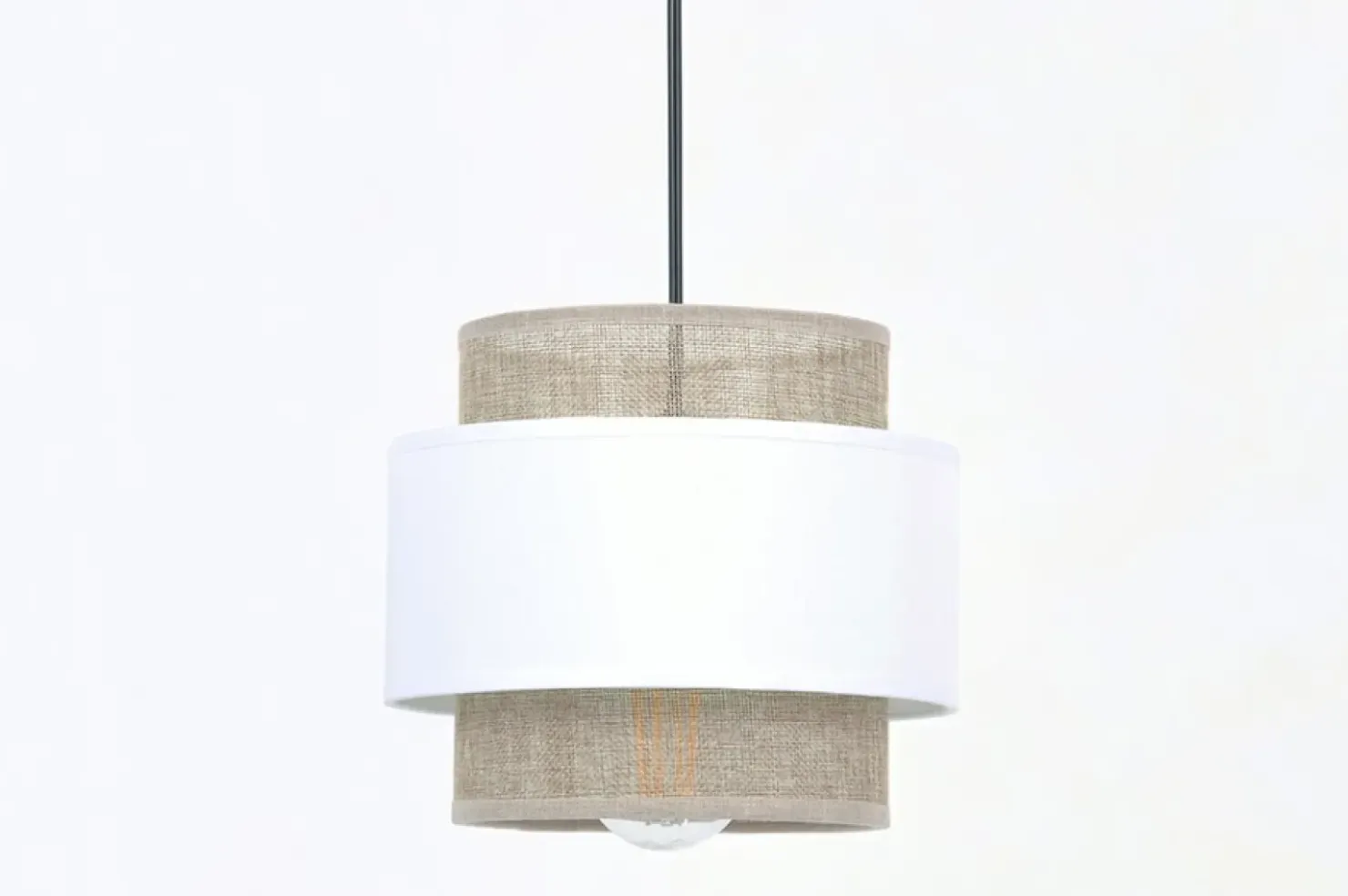 Rustykalna lampa wisząca, trzy abażury, do salonu K-5272 z serii CEZAR*Sklep Kaja Store