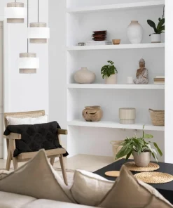 Rustykalna lampa wisząca, trzy abażury, do salonu K-5272 z serii CEZAR*Sklep Kaja Store