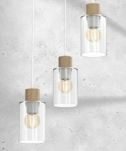 Best Sale Sklep Kaja Rustykalna lampa z drewnianymi oprawkami MLP8556 MADERA | Kaja