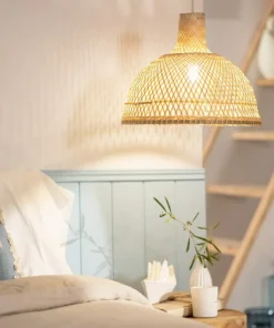 New Sklep Kaja Rustykalna lampa z plecionym abażurem ABR-NLW29-BH-E27 BOHO | Kaja brązowy