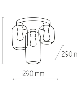 Store Sklep Kaja Rustykalna, nowoczesna lampa sufitowa TK 3318 MARCO | Kaja Oświetlenie