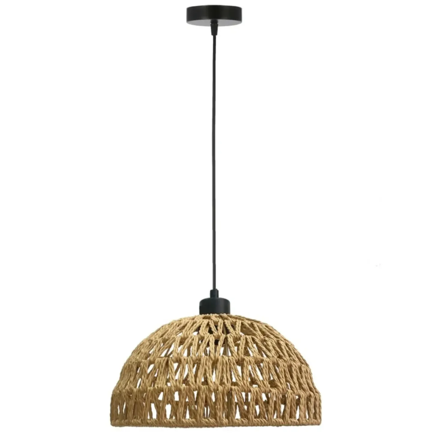 Shop Sklep Kaja Rustykalna, pleciona lampa wisząca, na E27 31-26903 z serii BALLI | Kaja Oświetl
