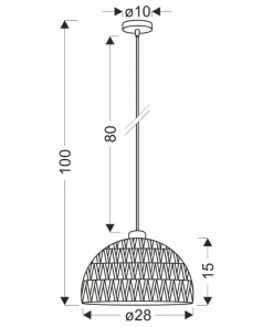 Shop Sklep Kaja Rustykalna, pleciona lampa wisząca, na E27 31-26903 z serii BALLI | Kaja Oświetl