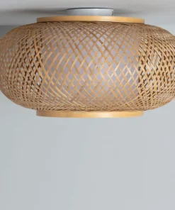 Flash Sale Sklep Kaja Rustykalny plafon z plecionym abażurem ABR-NPL4-BH-E27 BOHO | Kaja brązowy