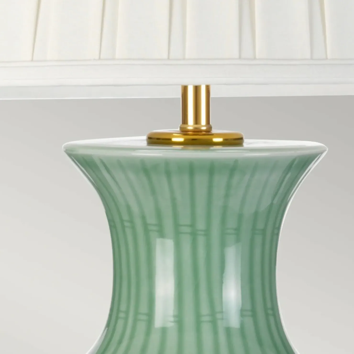Seledynowa lampa stołowa z abażurem DL-DALIAN-TL z serii DALIAN*Sklep Kaja Best Sale