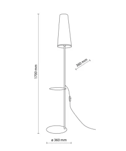 Smukła lampa podłogowa do kącika czytelnika TK 5959 ZING | Kaja*Sklep Kaja Cheap