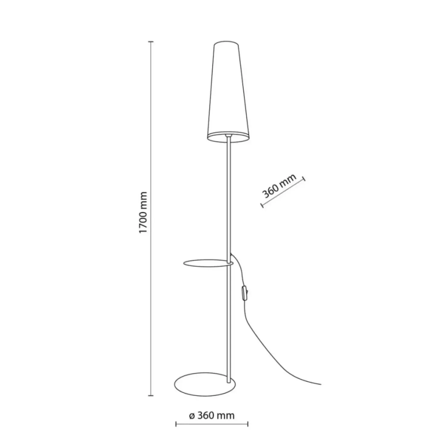 Smukła lampa podłogowa do kącika czytelnika TK 5959 ZING | Kaja*Sklep Kaja Cheap