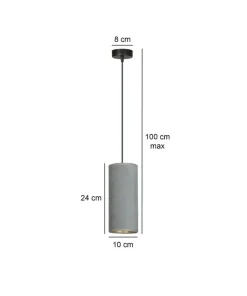 Store Sklep Kaja Smukła lampa wisząca idealna do sypialni 1060/1 BENTE | Kaja