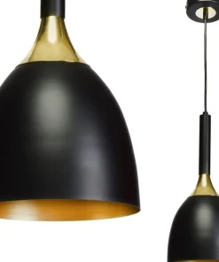 Cheap Sklep Kaja Smukła lampa wisząca w czarno-złotym kolorze MLP6221 z serii CLARK | Kaja Oświet