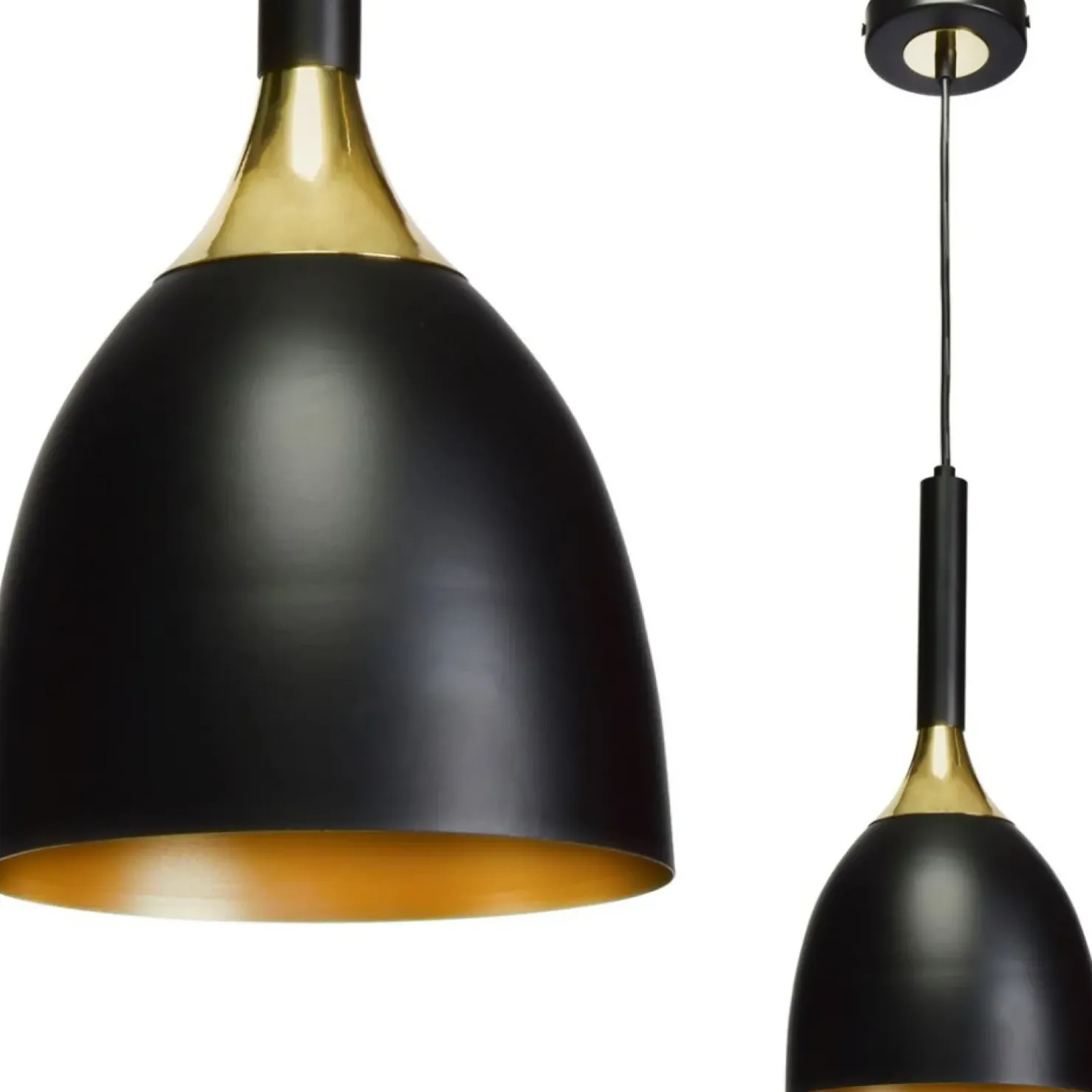 Cheap Sklep Kaja Smukła lampa wisząca w czarno-złotym kolorze MLP6221 z serii CLARK | Kaja Oświet