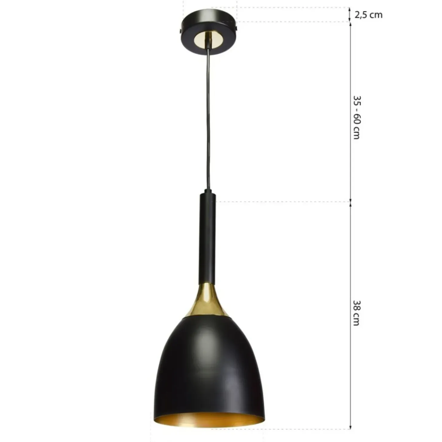 Cheap Sklep Kaja Smukła lampa wisząca w czarno-złotym kolorze MLP6221 z serii CLARK | Kaja Oświet