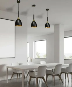 Cheap Sklep Kaja Smukła lampa wisząca w czarno-złotym kolorze MLP6221 z serii CLARK | Kaja Oświet