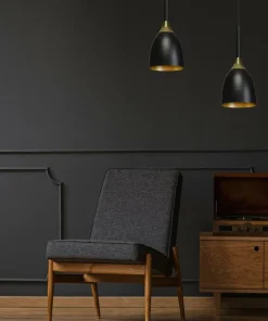 Cheap Sklep Kaja Smukła lampa wisząca w czarno-złotym kolorze MLP6221 z serii CLARK | Kaja Oświet