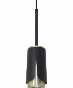 Discount Sklep Kaja Smukła lampa wisząca z czarno-złotą tubą ML0267 FLOWER | Kaja