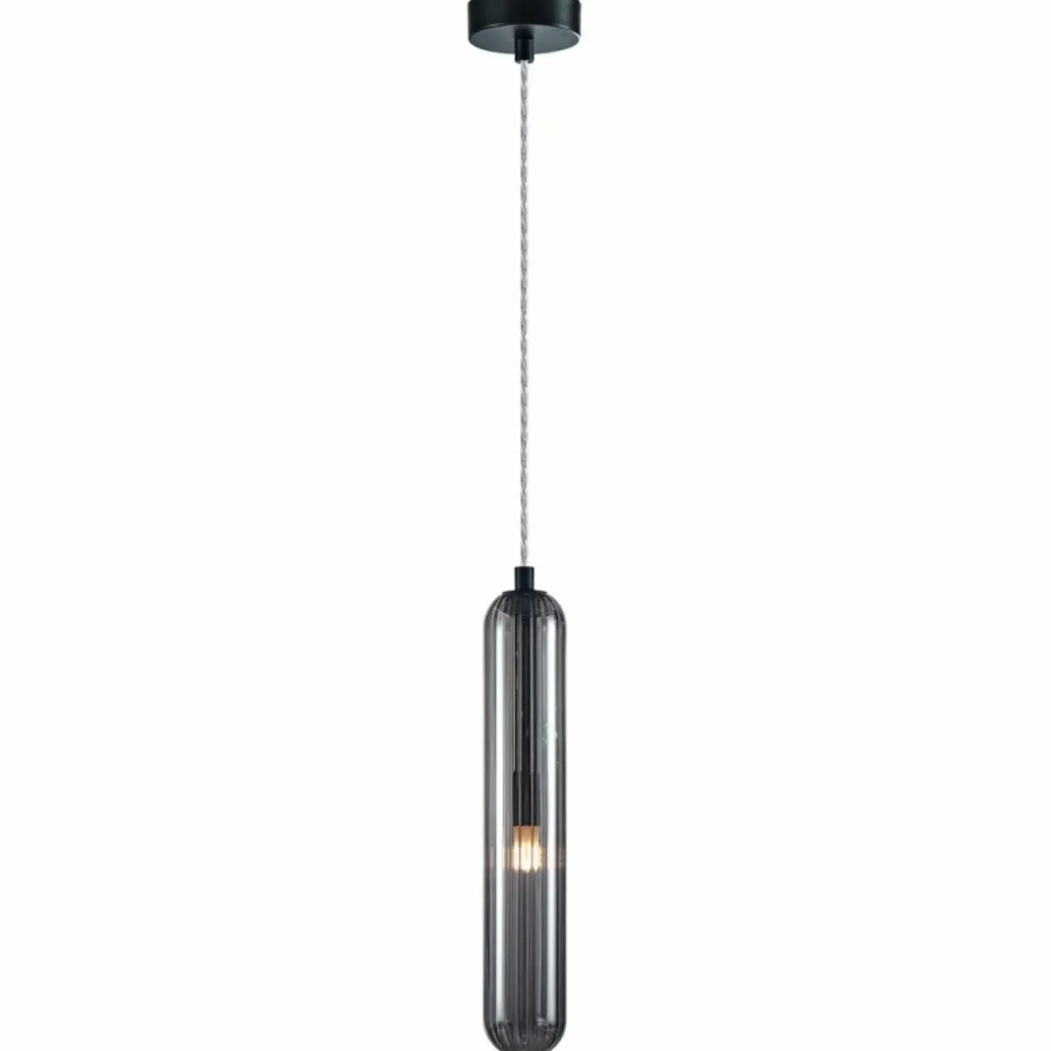 Cheap Sklep Kaja Smukły zwis z ryflowanym, dymionym kloszem ML0337 PAX | Kaja