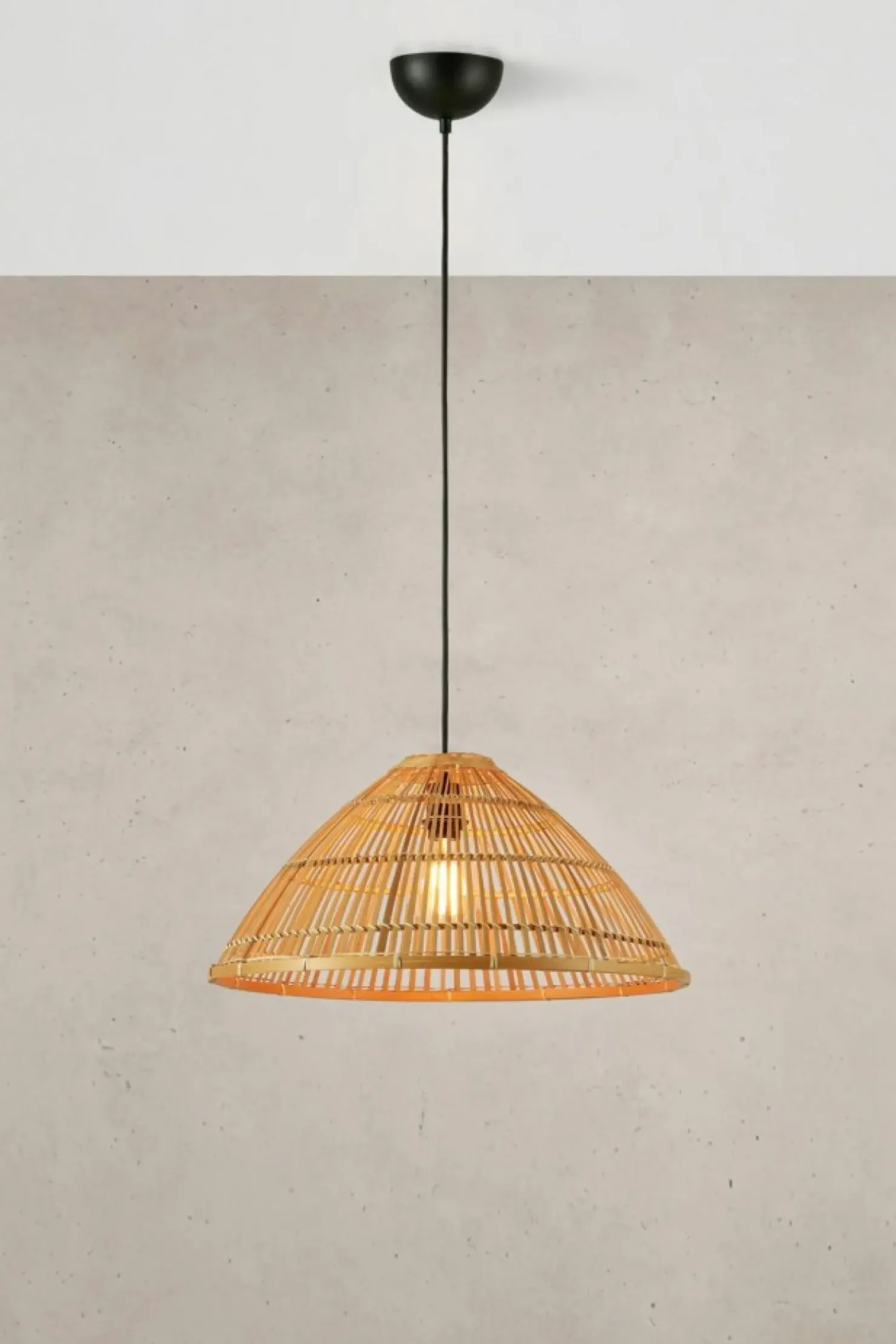 Store Sklep Kaja Słomkowa lampa wisząca boho, do sypialni 108673 CAPELLO | Kaja