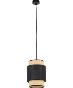 Hot Sklep Kaja Słomkowo-czarna lampa wisząca do sypialni TK 5656 serii BOHO NEW BLACK