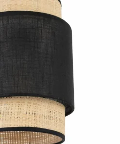 Hot Sklep Kaja Słomkowo-czarna lampa wisząca do sypialni TK 5656 serii BOHO NEW BLACK