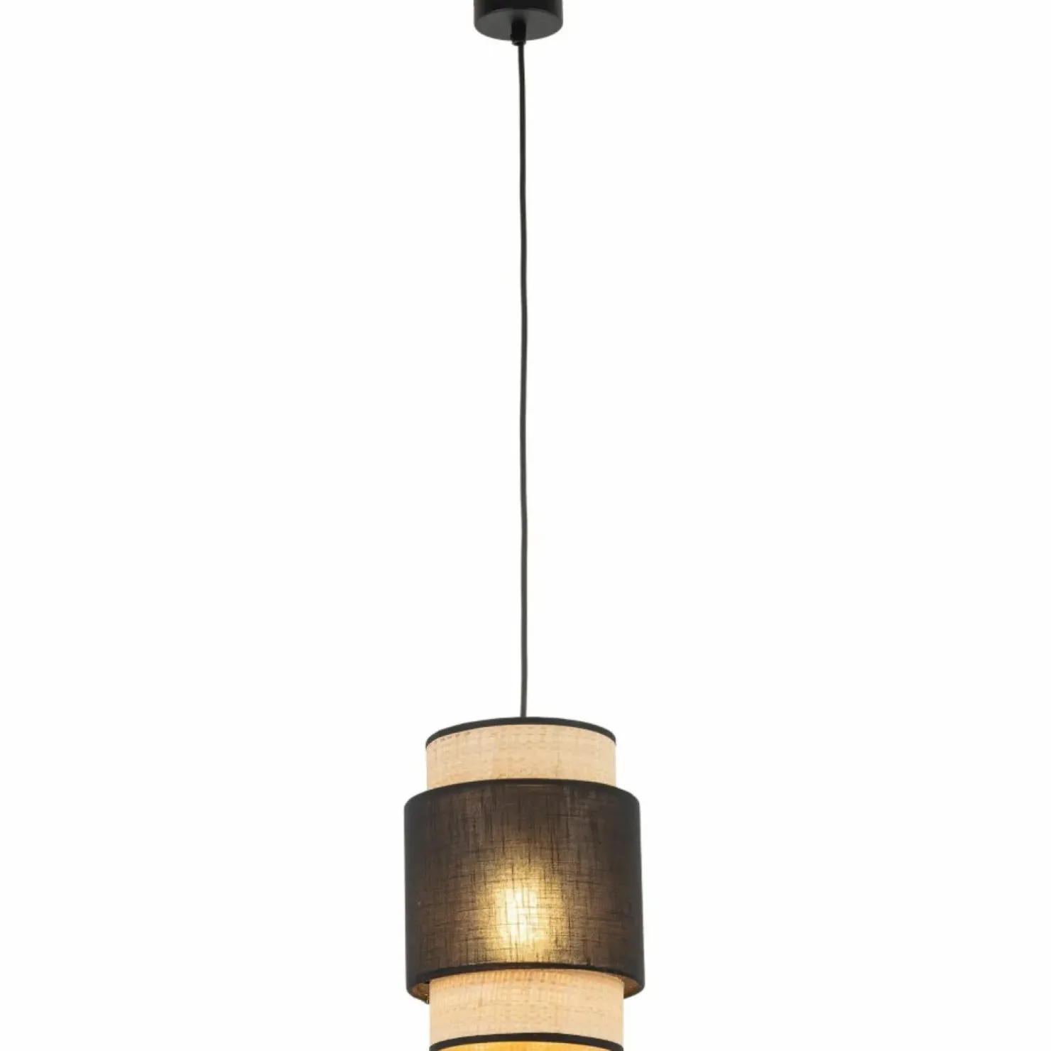 Hot Sklep Kaja Słomkowo-czarna lampa wisząca do sypialni TK 5656 serii BOHO NEW BLACK