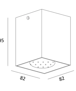 Spot kostka z nieruchomym światłem H-50475-WH SQUARE | Kaja*Sklep Kaja Discount