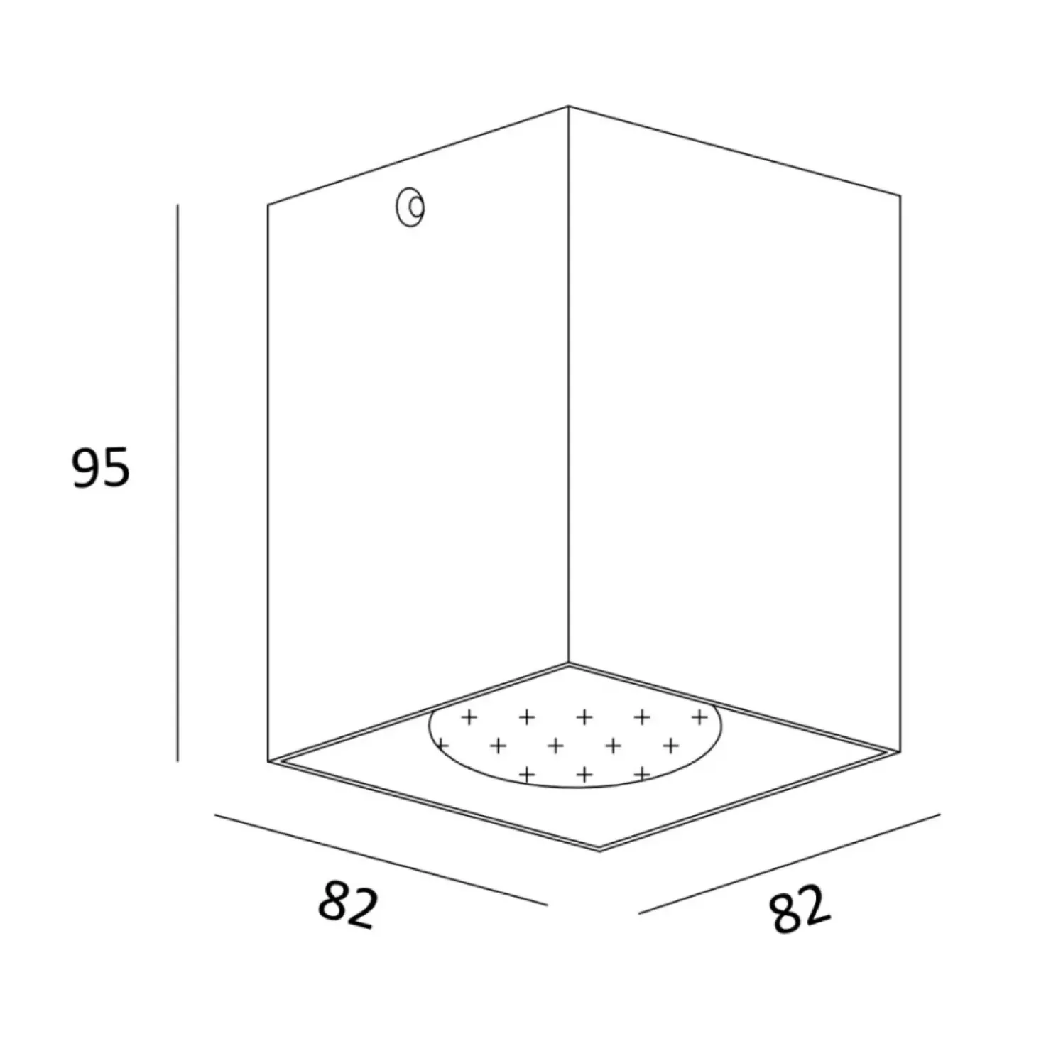 Spot kostka z nieruchomym światłem H-50475-WH SQUARE | Kaja*Sklep Kaja Discount